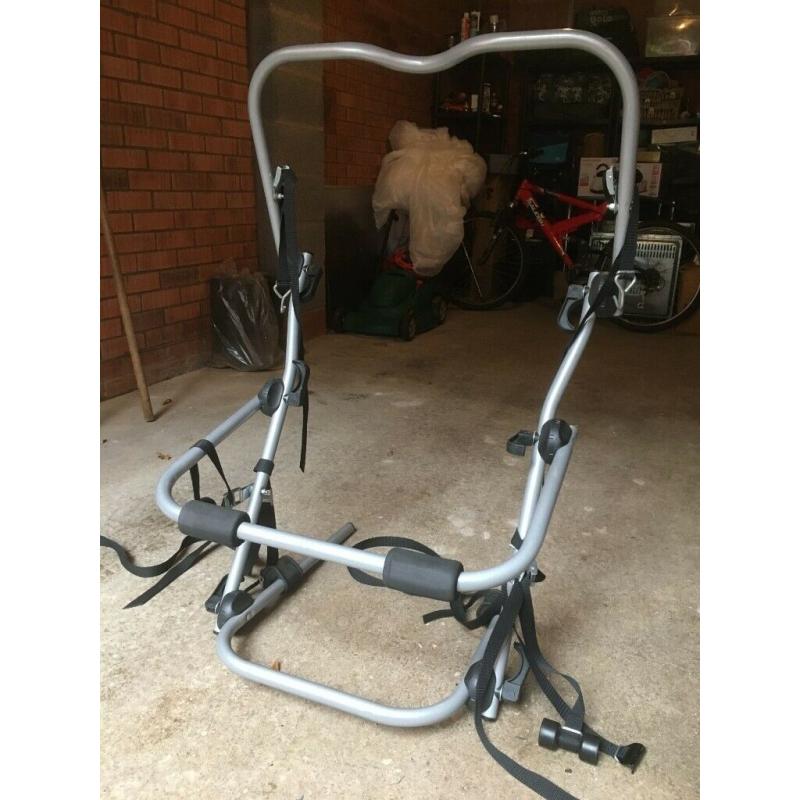 Rear-mounted clip on bike rack.