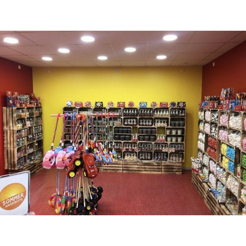 Wooden crates for shopfitting
