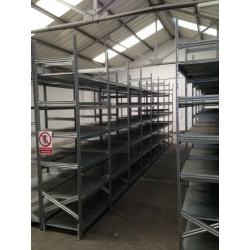 JOB LOT 10 bays of supershelf industrial shelving AS NEW ( storage , pallet racking )