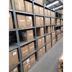 JOB LOT 10 bays of supershelf industrial shelving AS NEW ( storage , pallet racking )