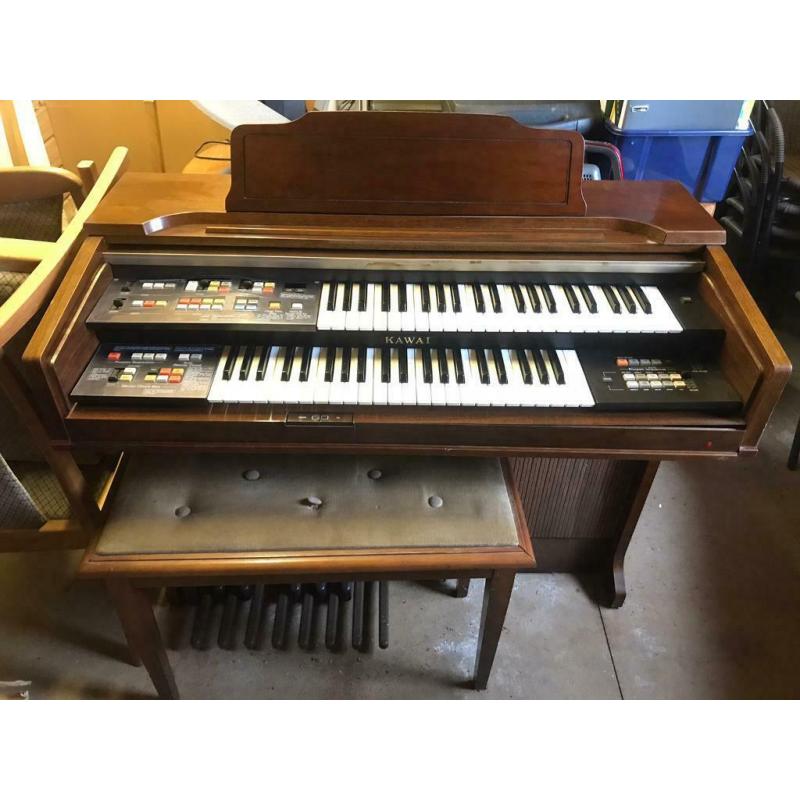 Kawai electric organ with stool