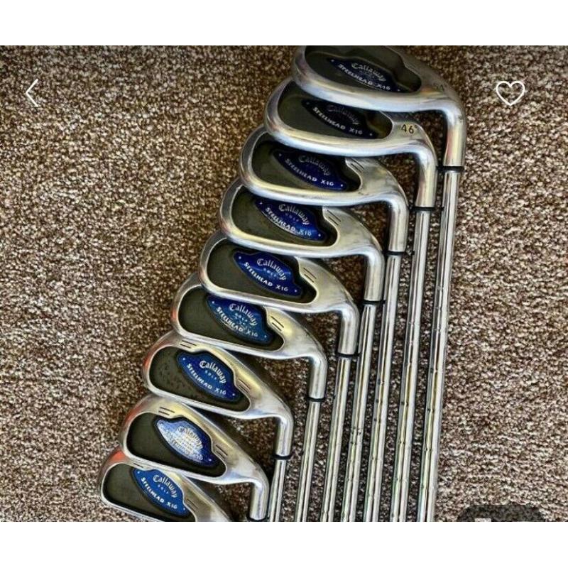 Callaway X16 steelhead irons 3-SW.