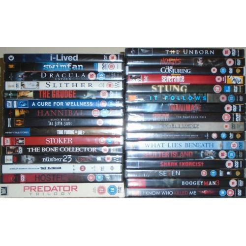 New DVDs: Horror Films (price per dvd, cheaper in quantity)