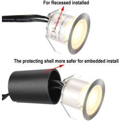 16Pcs Decking Lights,Deck Lights with Protecting Shell ?32mm,Warm White Deck Lighting