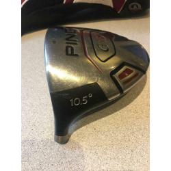 Left handed Ping G15 Driver head and head cover only.
