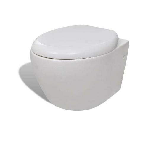 Vida XL Wall hung toilet WC with soft close seat