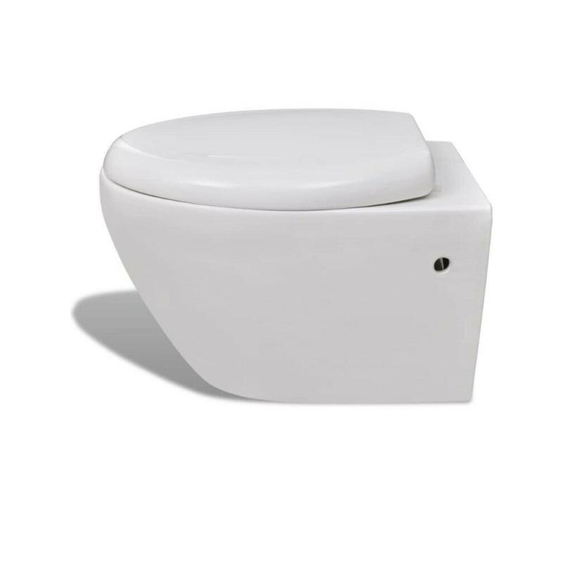Vida XL Wall hung toilet WC with soft close seat