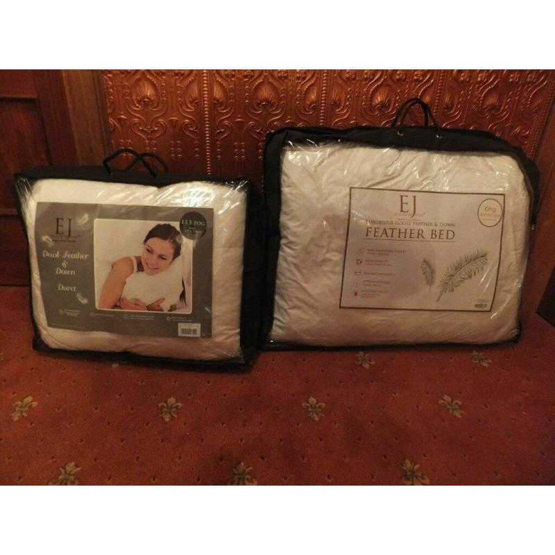 BRAND NEW KINGSIZE FEATHER BED AND DUVET