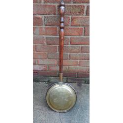 Vintage Copper & Brass Bed Warming Pan