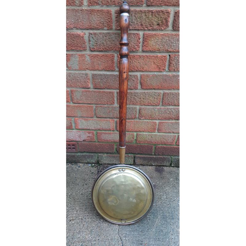 Vintage Copper & Brass Bed Warming Pan