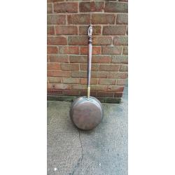 Vintage Copper & Brass Bed Warming Pan