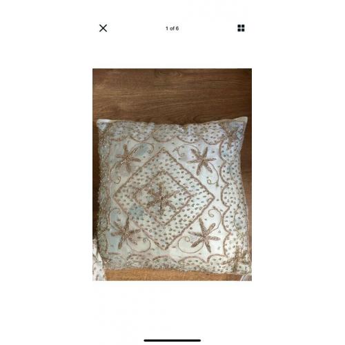 cream and gold cushion Indian hand made covers 40x40