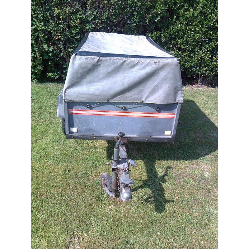 Trailer, Erka, 5'x3', Galvanised, Tipping Body, Drop Down Tail Gate, Removable custom built frame &