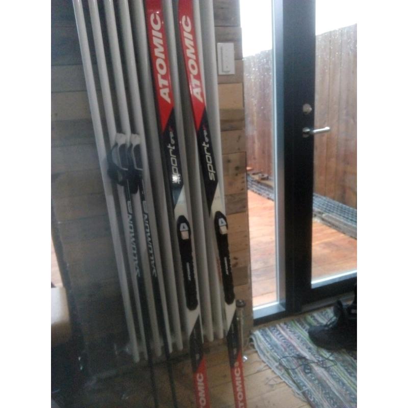 Sold -Atomic Touring/Classic Cross-country XC skis, Junior, SNS, 160cm