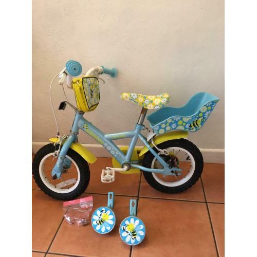 Kids Apollo Honeybee 12inch Bike with Stabilizers