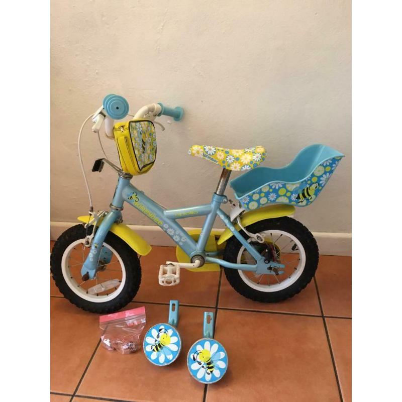 Kids Apollo Honeybee 12inch Bike with Stabilizers