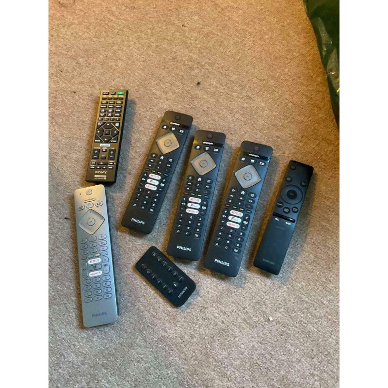 New remotes only work models Philips tv Samsung sound bar Sony hifi