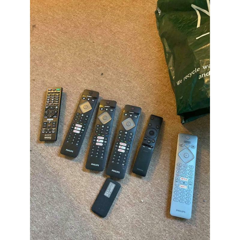 New remotes only work models Philips tv Samsung sound bar Sony hifi