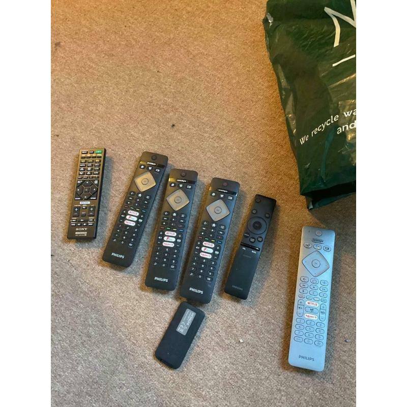 New remotes only work models Philips tv Samsung sound bar Sony hifi
