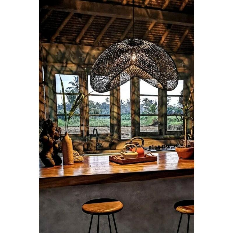 Wicker sculptural light (80cm)