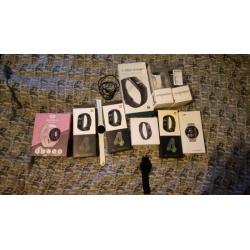 Various smart watches / fitness trackers