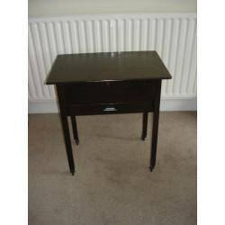 VINTAGE DARK OAK SEWING BOX/TABLE 1940'S-50'S.