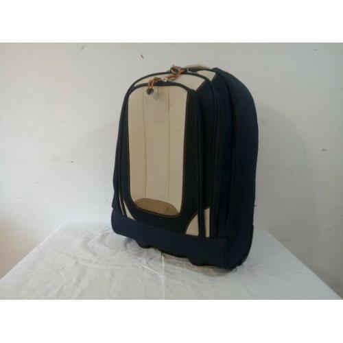 A used Dunlop soft large travel suitcase navy blue C030520