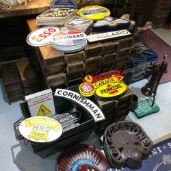 Cast Iron Automobilia and Railway Related Signs - ?15-25 each