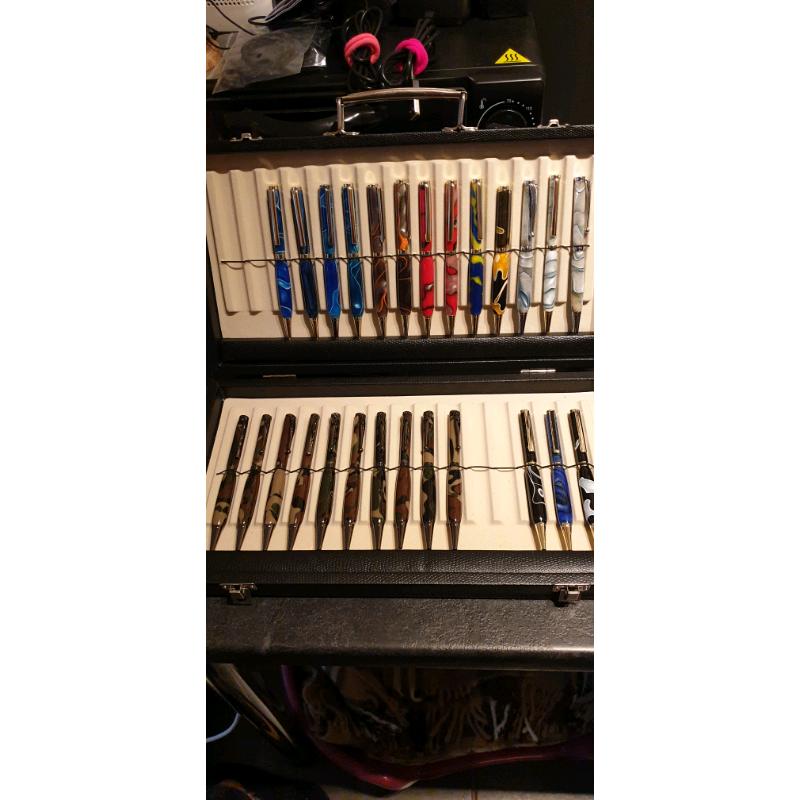 Hand made pens.