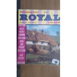 vintage jigsaw thatching cottage and buckingham palace