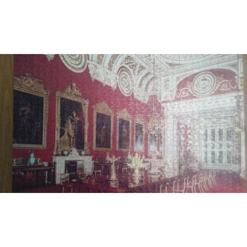 vintage jigsaw thatching cottage and buckingham palace