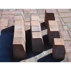 13 Unused Red Kerb Stones 200 x 100 x 120mm