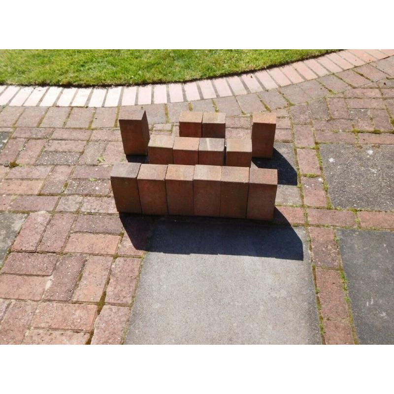 13 Unused Red Kerb Stones 200 x 100 x 120mm
