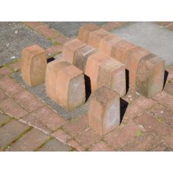 13 Unused Red Kerb Stones 200 x 100 x 120mm