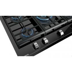 BRAND NEW GAS ON GLASS BLACK HOB - 5 BURNER