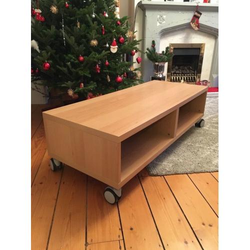 Coffee table or TV bench on wheels