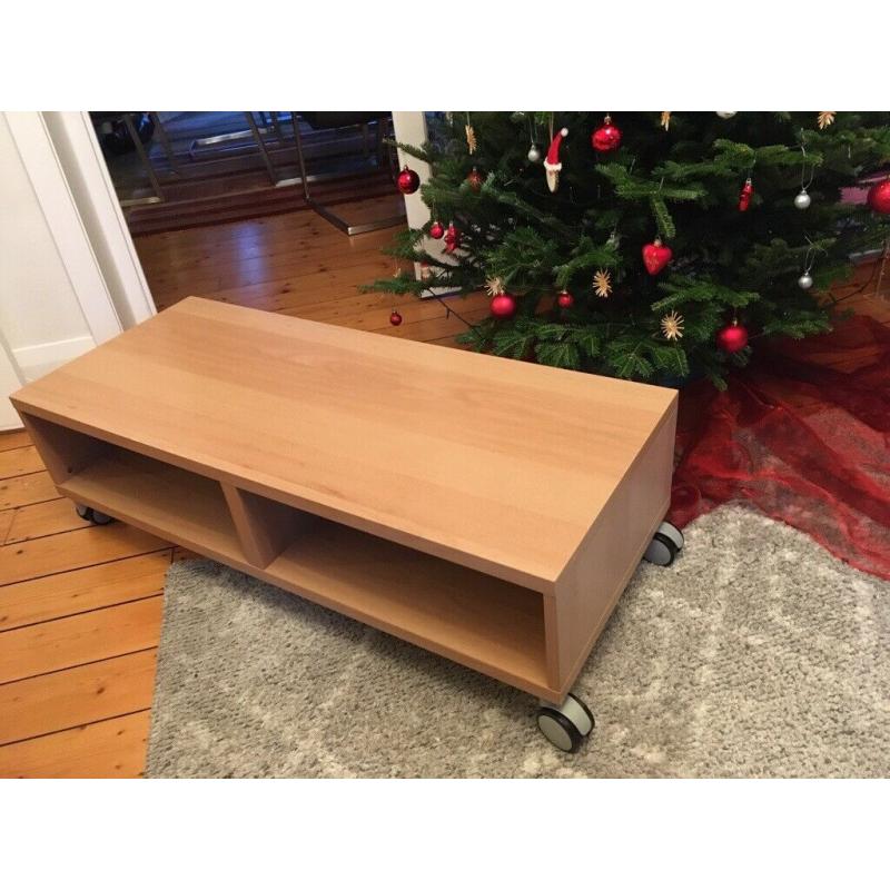 Coffee table or TV bench on wheels