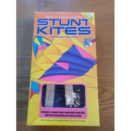 How To Make And Fly Stunt Kites Kit Jeremy Boyce Book & Stunt Kite Kit - New