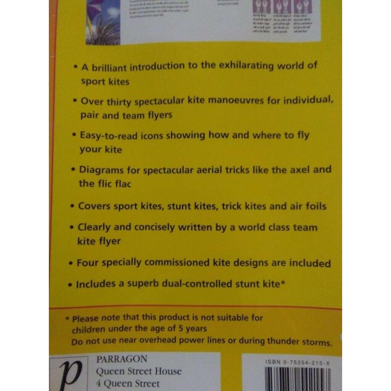 How To Make And Fly Stunt Kites Kit Jeremy Boyce Book & Stunt Kite Kit - New