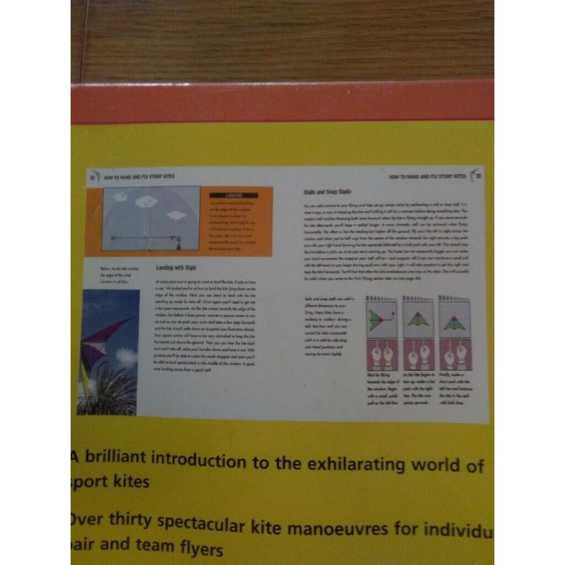 How To Make And Fly Stunt Kites Kit Jeremy Boyce Book & Stunt Kite Kit - New