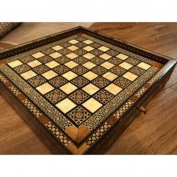 Antique Egyptian handmade chess set forty years old