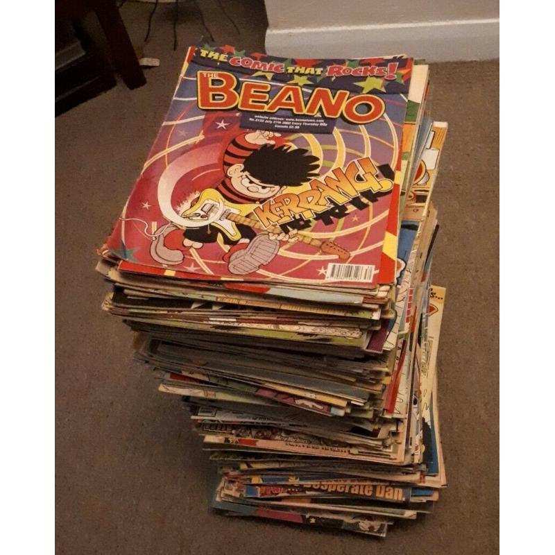 Beano comics job lot of 275 + 63 Dandy mags + extras
