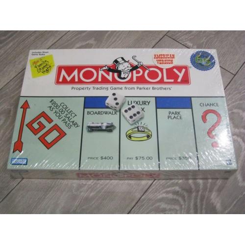 Monopoly American Edition 65th Anniversary-Year 2000- Parker Bros -New & Sealed