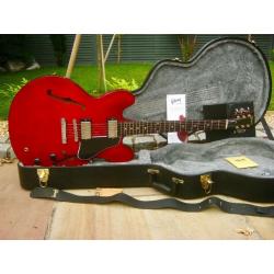 ? 2018 GIBSON USA ES-335 Dot Limited Edition ? BLACK BINDING ! ? Flame Neck ?BEAUTIFUL!