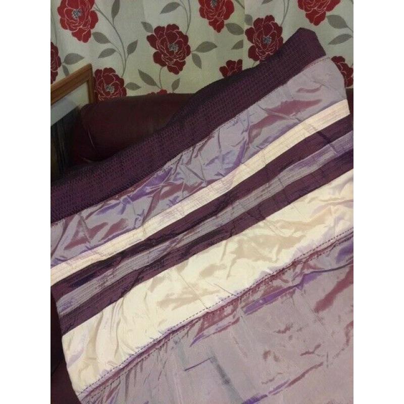 King Size Purple Satin Bed Set
