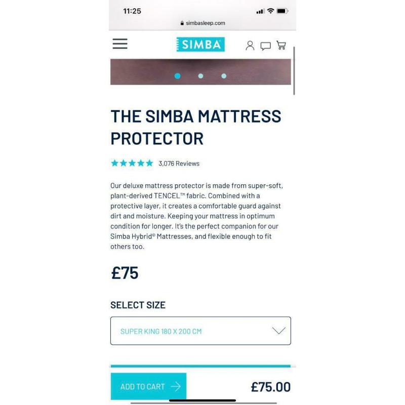 Simba Super King Mattress Protector *brand new*